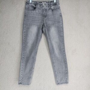 Tribal Jeans Womens 8 Audrey Mid Rise Icon Fit Gray Skinny Jeans Stretch Denim